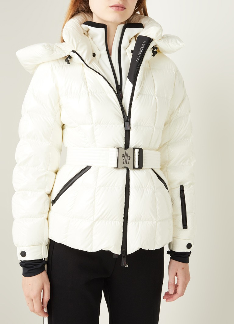 Gewoon marionet Verval Moncler Salle waterafstotende ski-jas met sneeuwvangers • Wit •  deBijenkorf.be