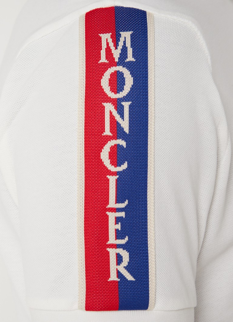 China correct Tussendoortje Moncler Slim fit polo van piqué katoen met logo • Wit • deBijenkorf.be