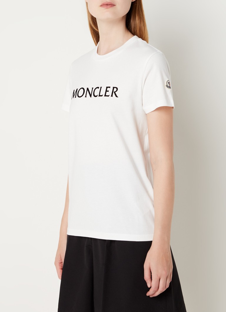 Moncler - T-shirt avec logo imprimé - Blanc