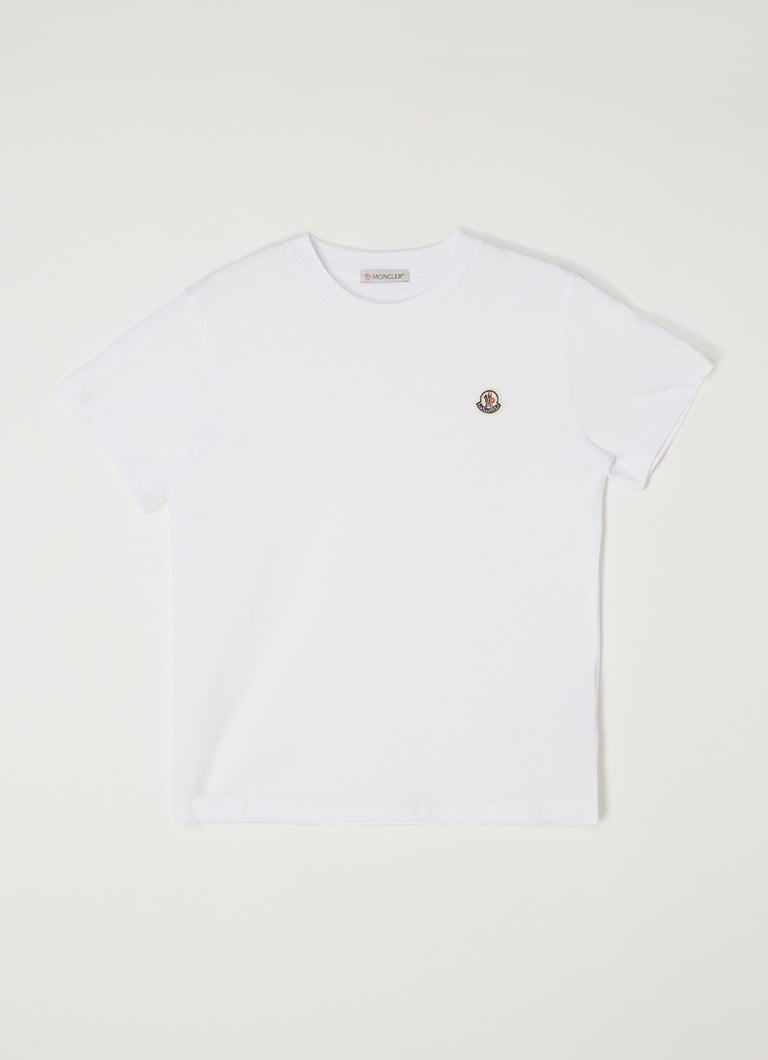 Moncler - T-shirt met logopatch - Wit