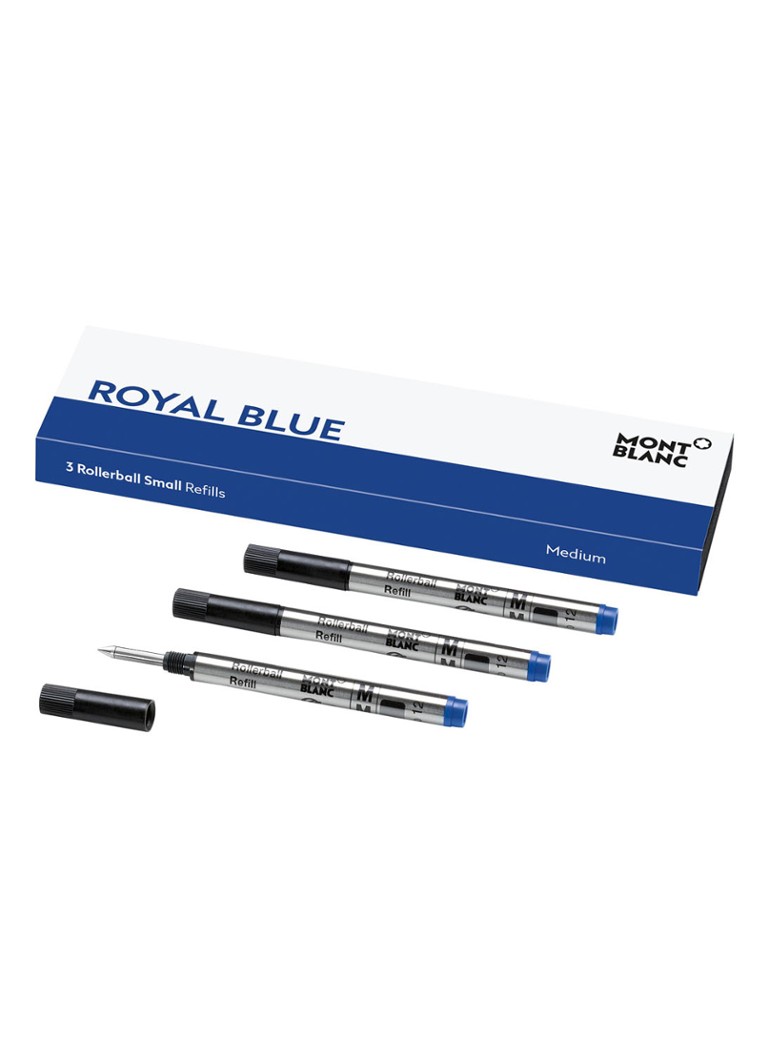 Montblanc - Rollerball recharge petite pour stylo 3 pièces - Bleu
