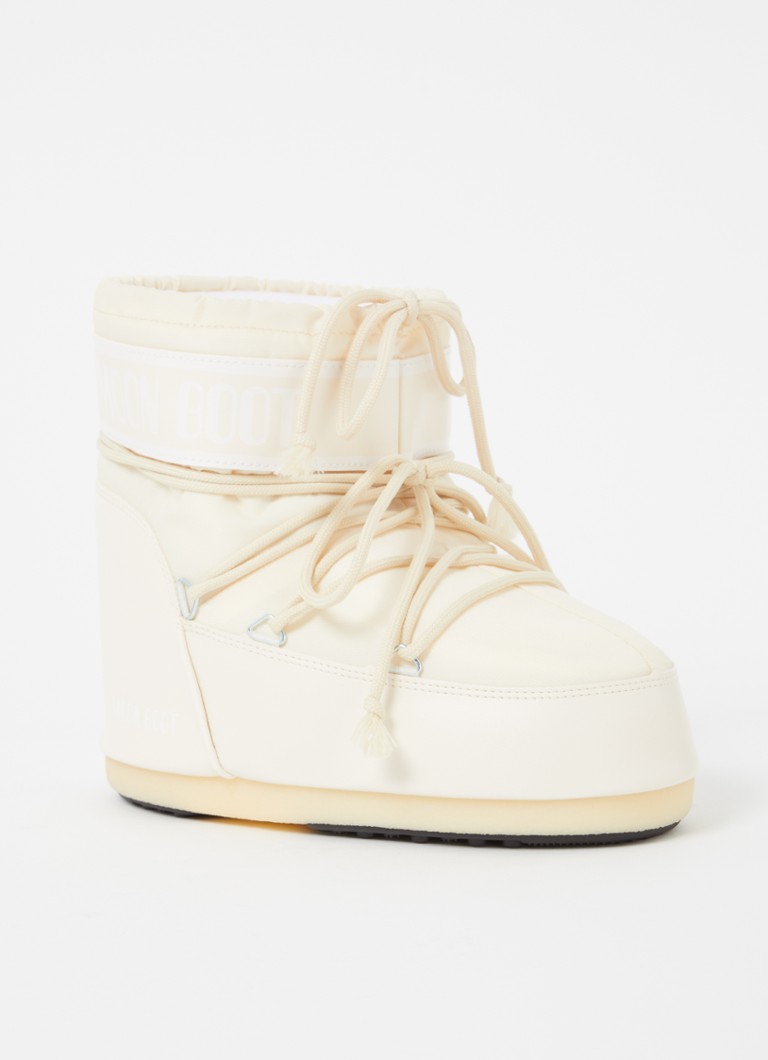 Moon Boot - Icon Low Glance snowboot met waterafstotende coating  - Ivoor