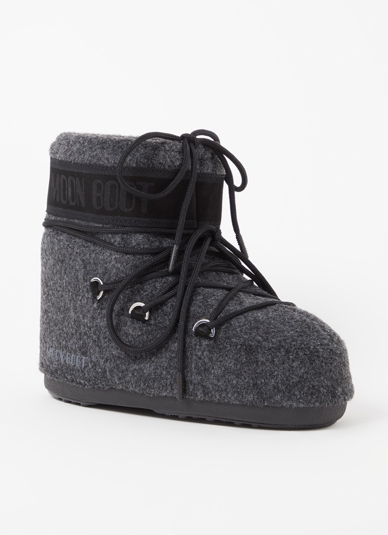 Moon Boot - Icon Low snowboot met logo - Donkergrijs
