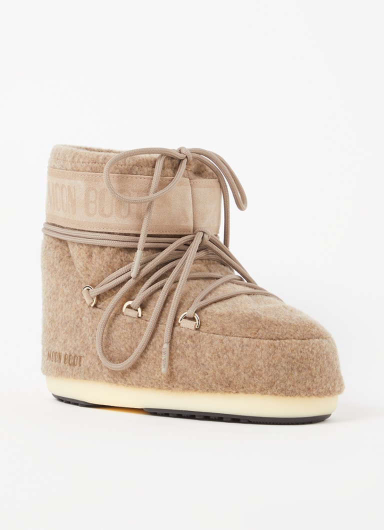 Moon Boot - Icon Low snowboot met logo - Zand