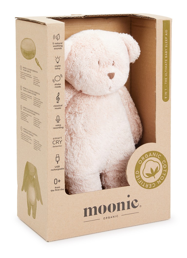 Moonie - The Humming Bear muziekknuffel 27 cm - Lichtroze