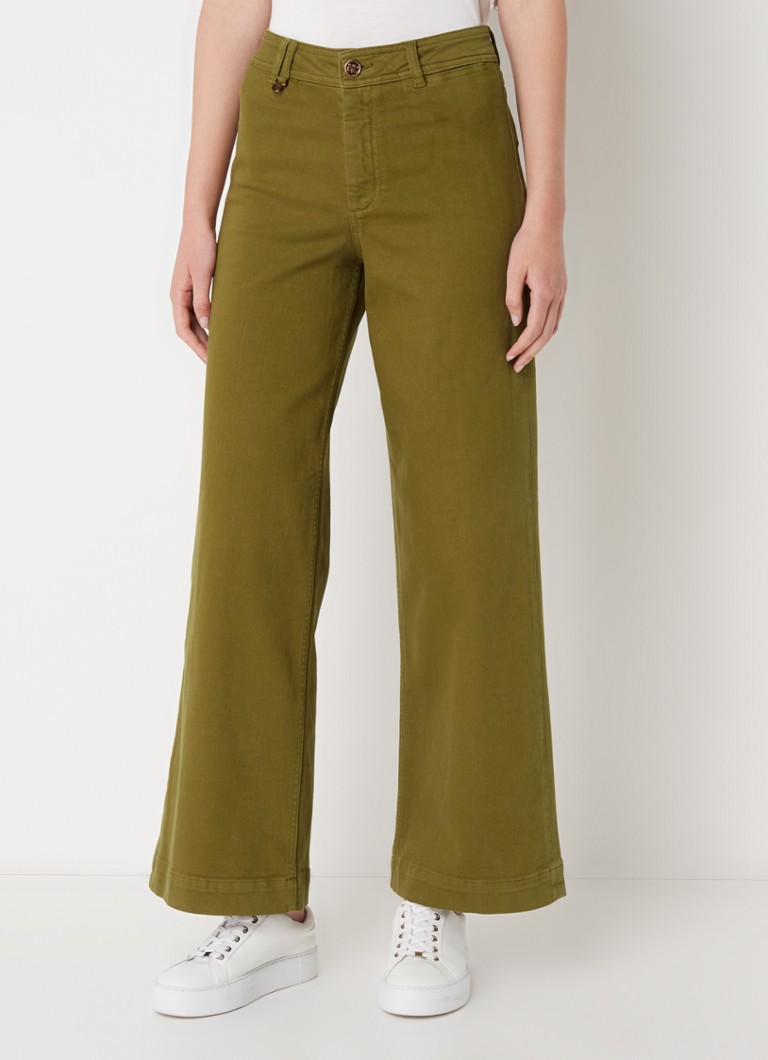 MOS MOSH Colette high waist wide leg jeans met gekleurde wassing