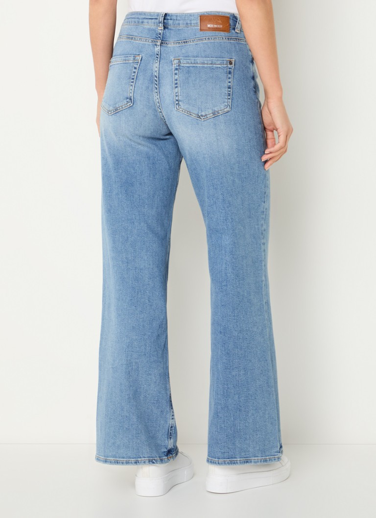 Mos Mosh MMDara high waist wide leg jeans met steekzakken • Indigo