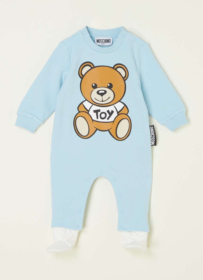 Moschino Combinaison Pour Bebe Avec Imprime Logo Dans Un Coffret Cadeau Bleu De Bijenkorf