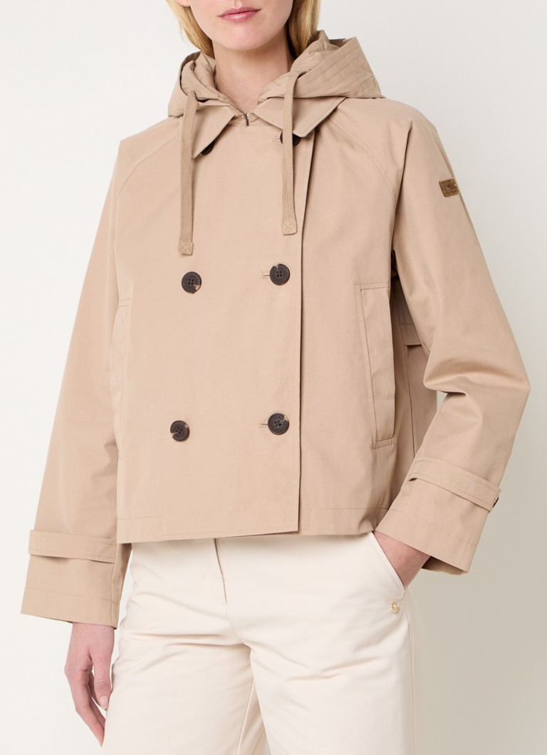 Moscow - Double-breasted trenchcoat met afneembare capuchon - Beige