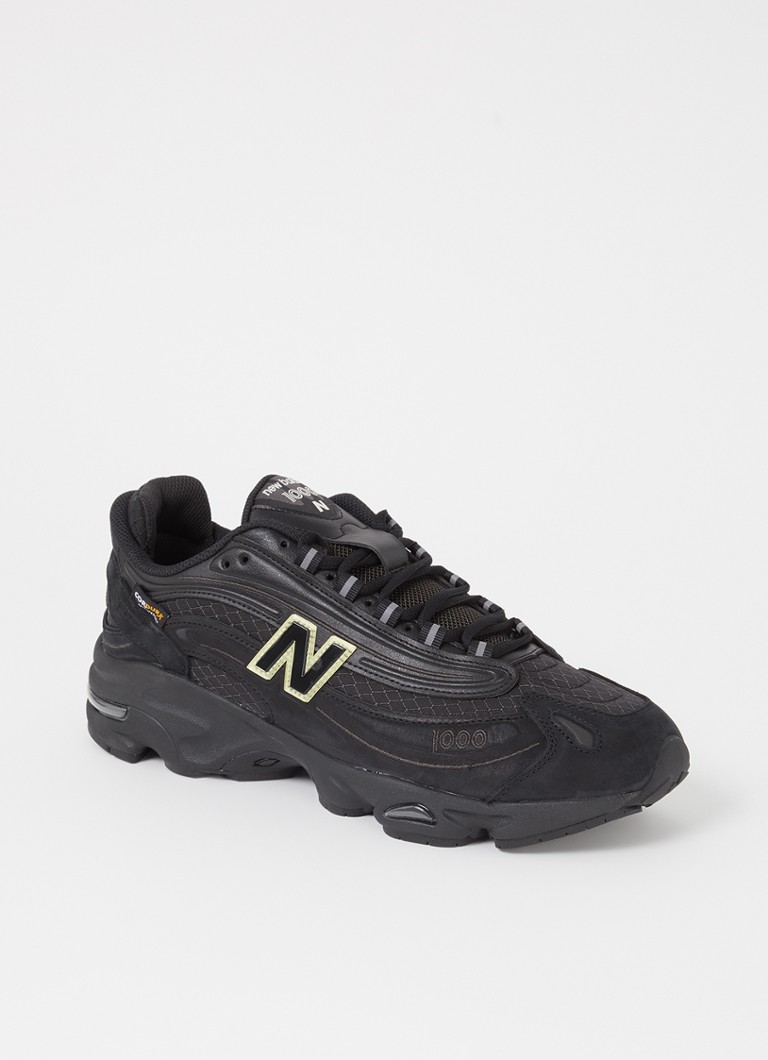 New Balance - 1000 sneakers met suède details en logo - Zwart
