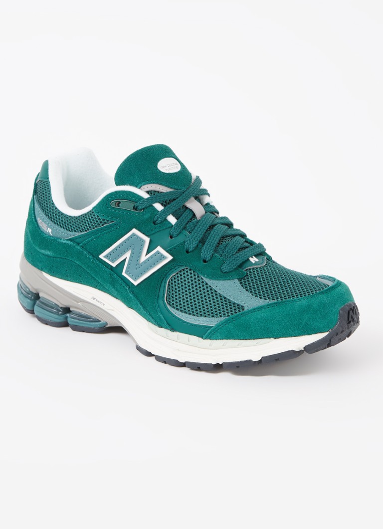 New Balance - 2002R sneaker met suède en mesh details - Groen