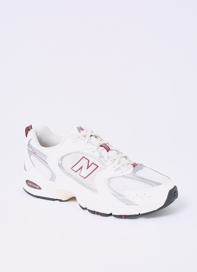 New Balance - 530 sneaker van mesh met leren details - Gebroken wit