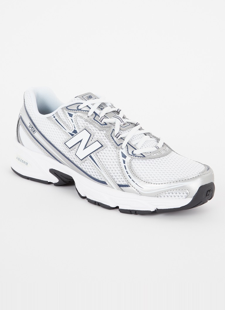 New Balance - 740 sneaker van mesh met metallic finish - Wit