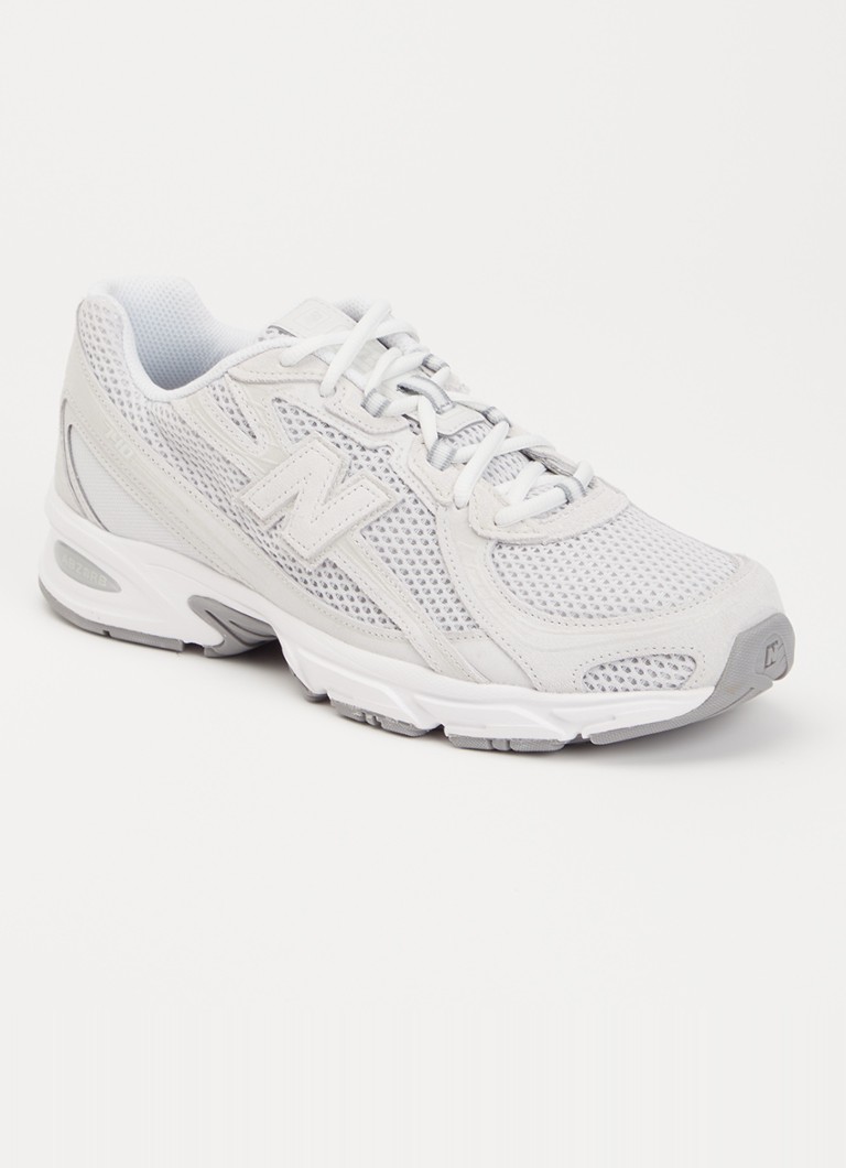 New Balance - 740 sneaker van mesh met suède details - Lichtgrijs