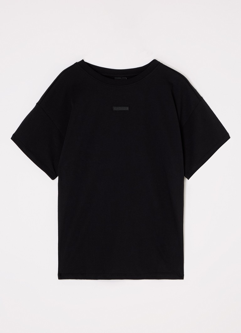 NIK&NIK - Bloom T-shirt met logo- en backprint - Zwart