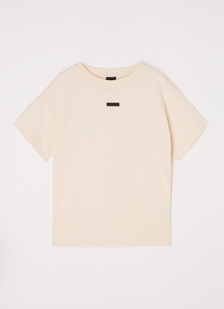 NIK&NIK - Bloom T-shirt met logo- en backprint - Beige