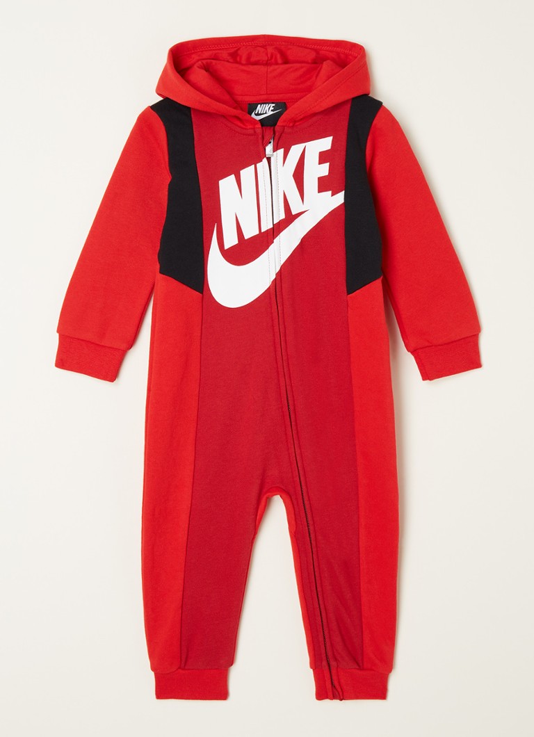 Nike - Babypak met capuchon en logoprint - Rood