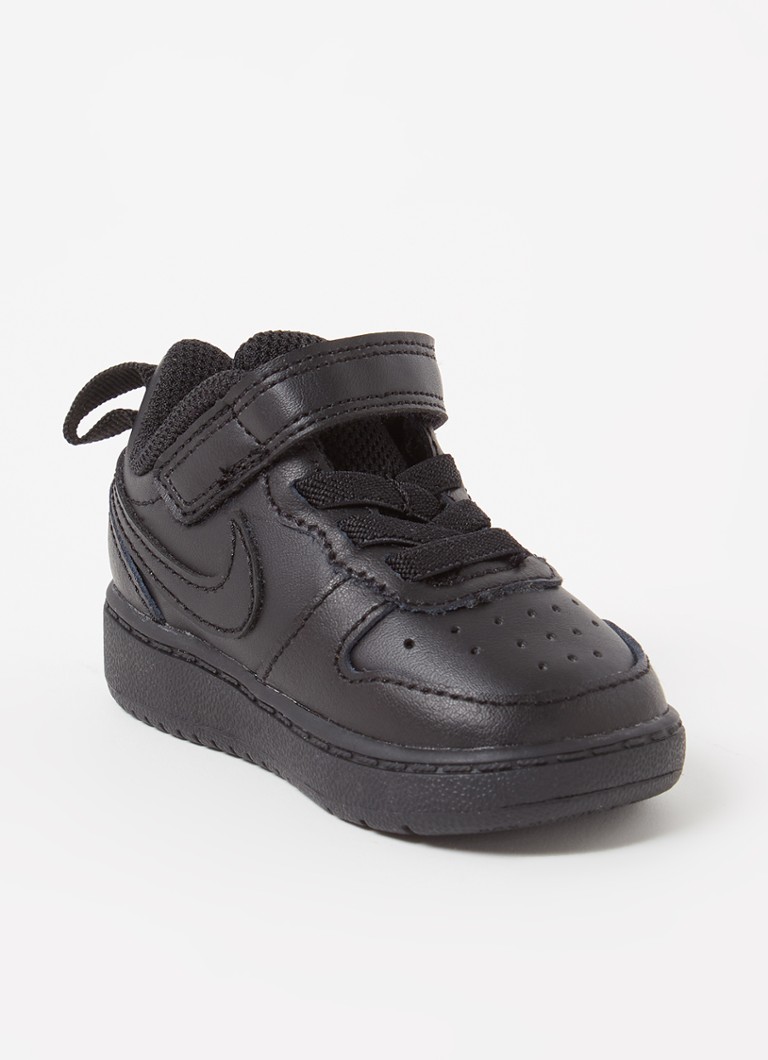 Nike - Chaussure bébé Court Borough en cuir - Noir
