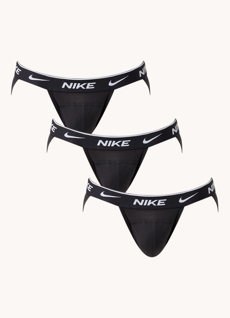 Nike Jockstrap slip met logoband in 3-pack â¢ Zwart â¢ deBijenkorf.be