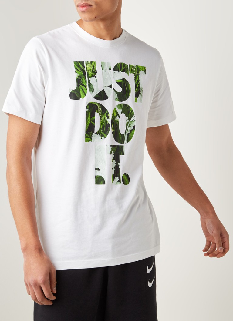 Nike Just Do It T-shirt met tekstopdruk • Wit deBijenkorf.be
