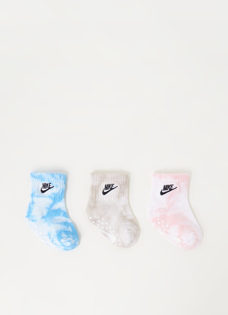 Persoonlijk Arabische Sarabo Moderator Nike Sokken met tie-dye dessin en logoborduring 3-pack • Beige •  deBijenkorf.be • Gratis levering
