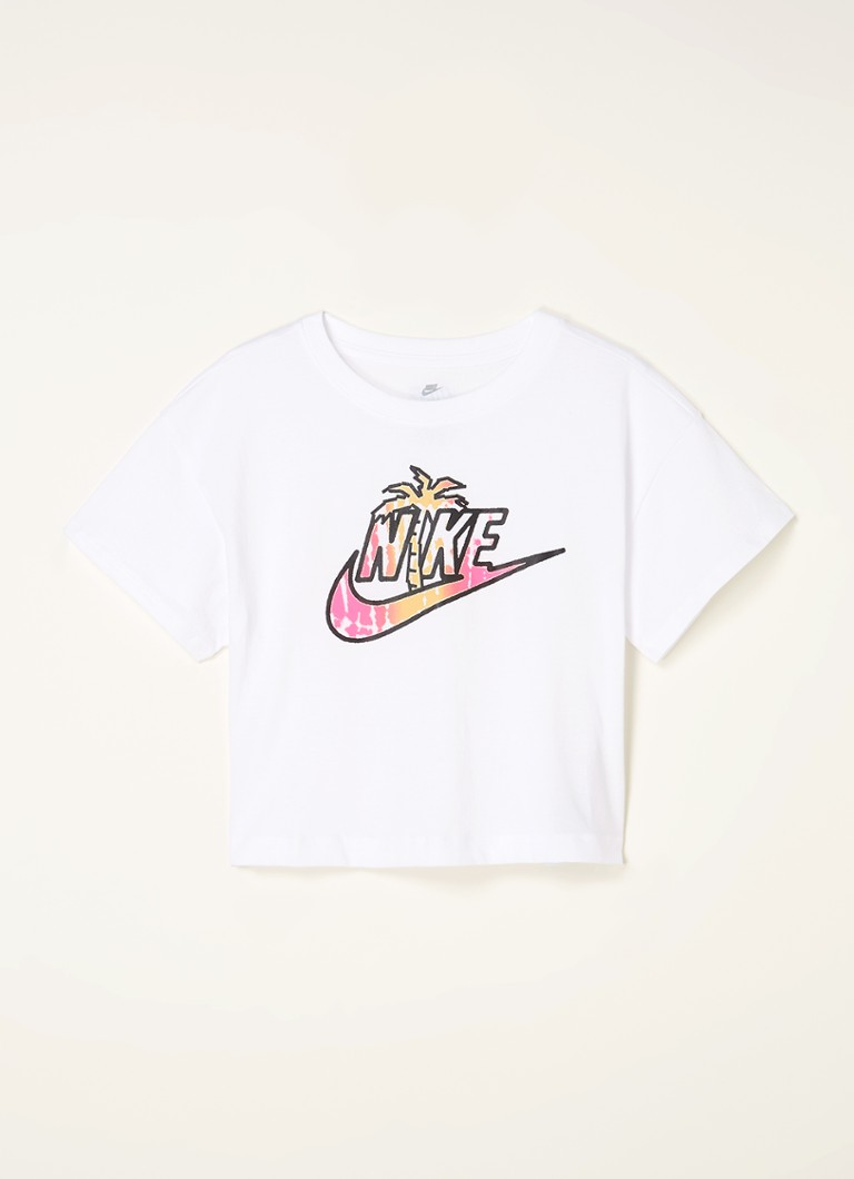 Nike - T-shirt avec imprimé logo - Blanc