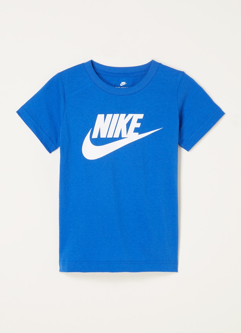 De stad Citroen Reinig de vloer Nike T-shirt met logoprint • Blauw • deBijenkorf.be