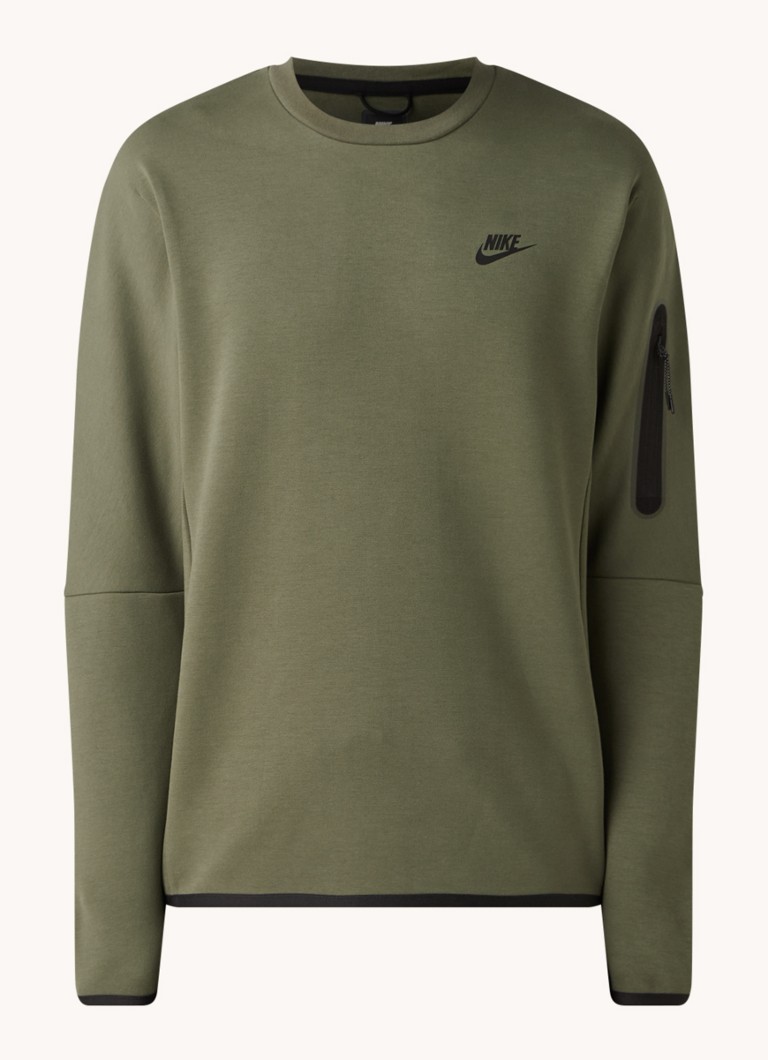 Klein Opstand ontploffing Nike Tech Fleece sweater met ritszak • Legergroen • deBijenkorf.be