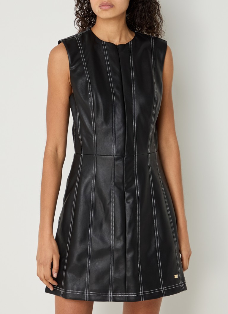 Nikkie Jurk Leer Nikkie Jurk Zwart Jurkje Leer Hania Sleeveless Dress