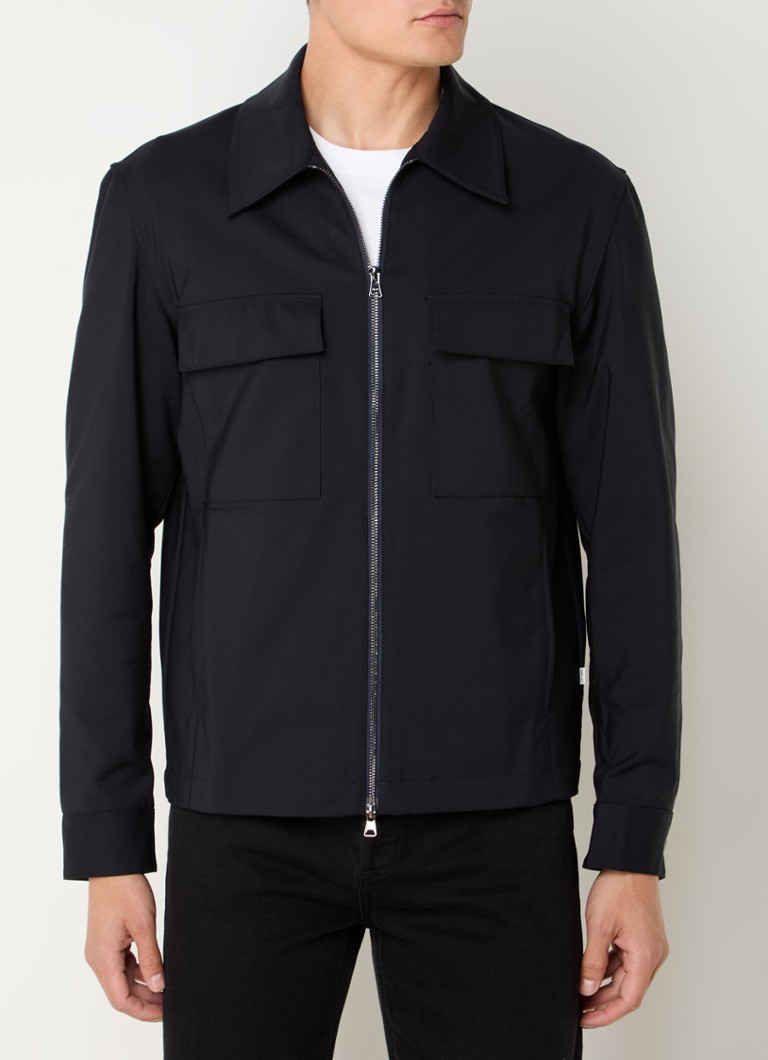 NN.07 - Alban jack met borst- en steekzakken - Donkerblauw