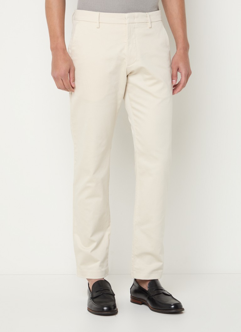 NN.07 - Theo slim fit chino van biologisch katoen met steekzakken - Creme