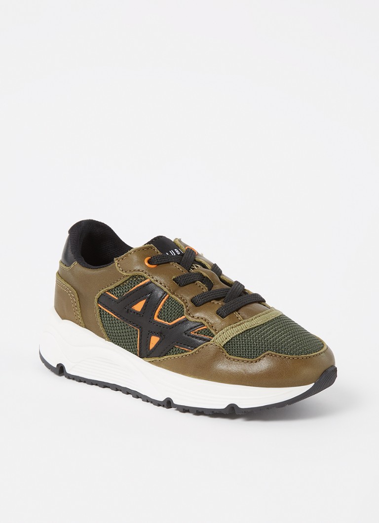 Nubikk - Ross Trek Edge sneaker met leren details - Bronsgroen