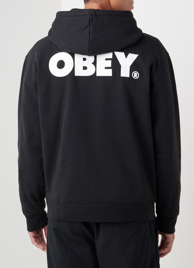 Obey Bold hoodie met logo • Zwart • de Bijenkorf.be
