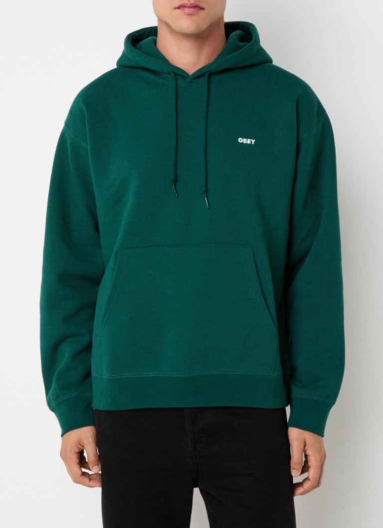 Obey - Established Works hoodie met logo - Groen