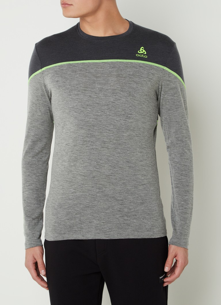 Odlo - Revelstoke longsleeve van wolblend - Grijsmele