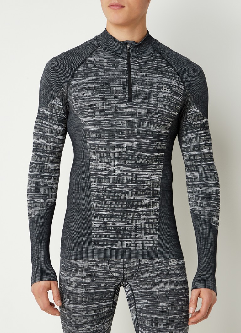 Odlo - Trainings longsleeve met halve rits  - Zwart