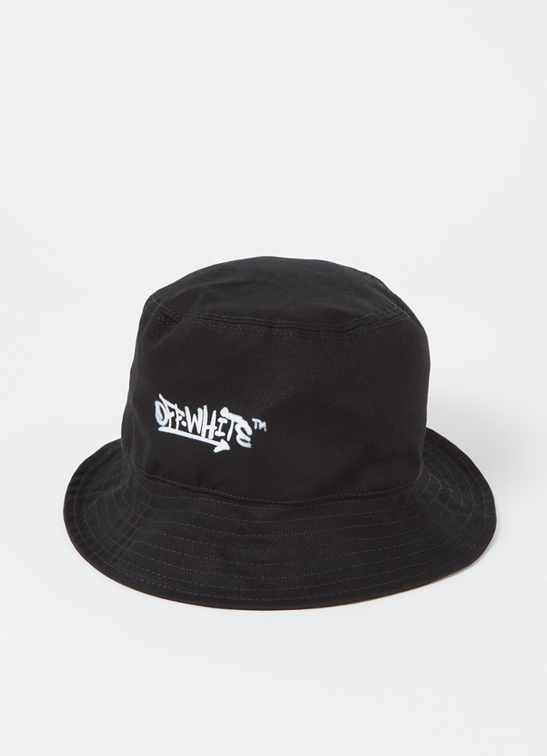 Off-White - Bucket hoed met logo - Zwart