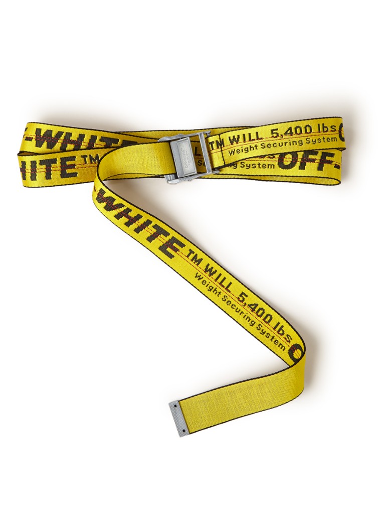 verkwistend droom artikel Off-White Classic Industrial riem met logo • Geel • deBijenkorf.be