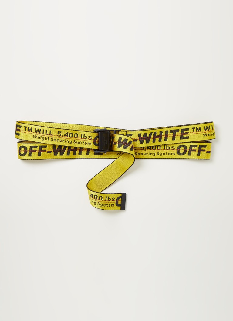 Vaardig Van hen Voetzool Off-White Classic Industrial riem met logoband • Geel • deBijenkorf.be