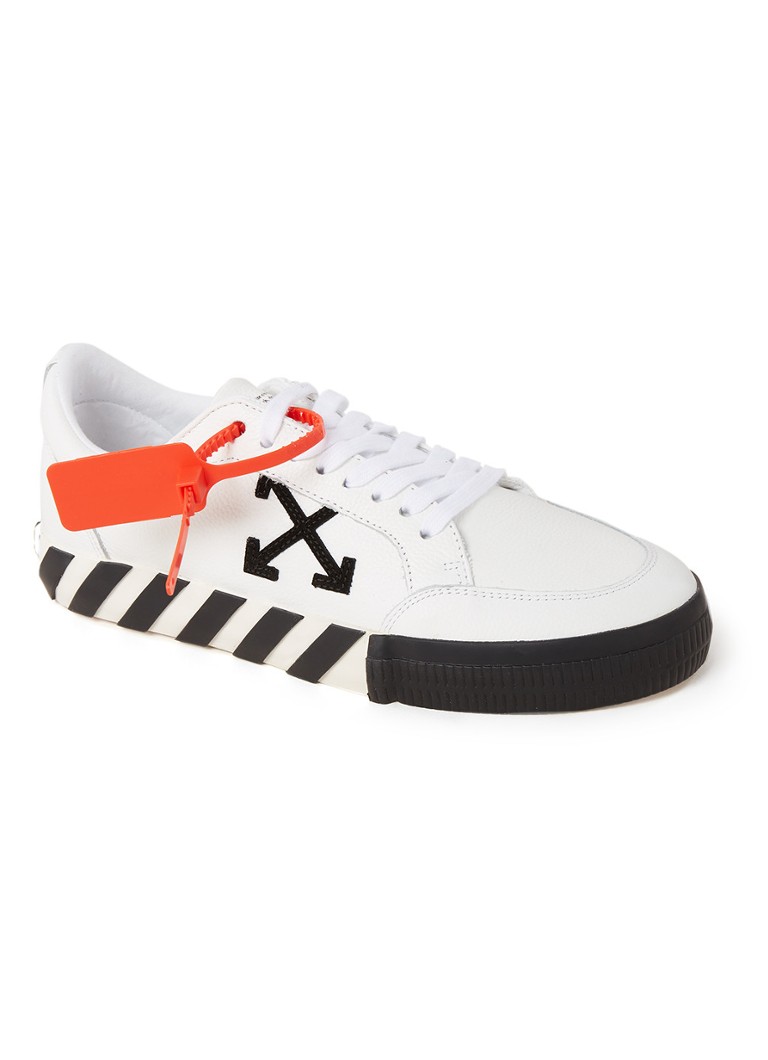 off white vulcan low leather trainers