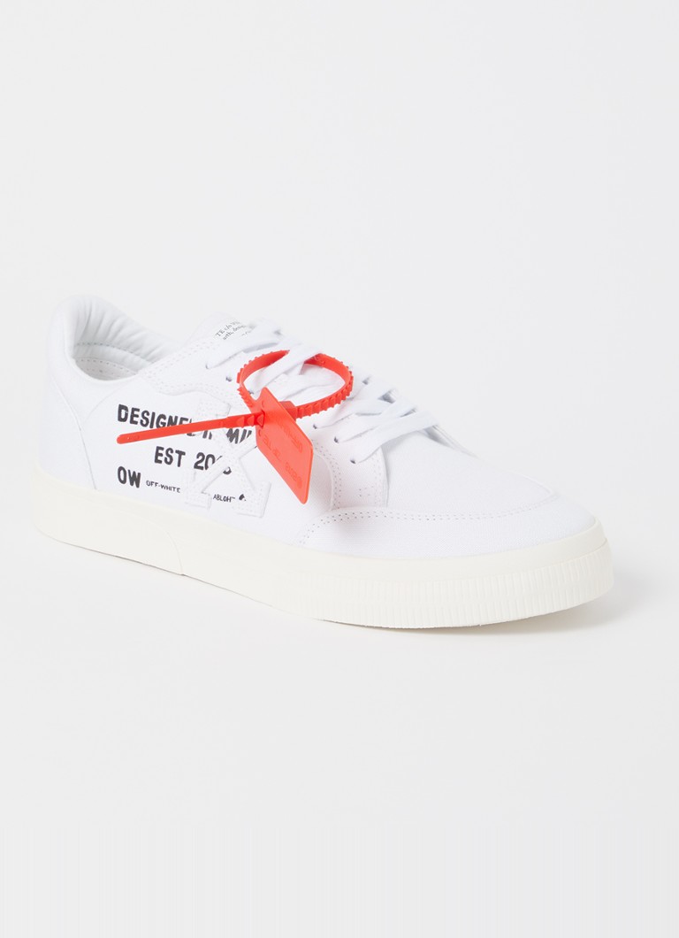 Off-White - New Low Vulcanized sneaker met logo - Wit