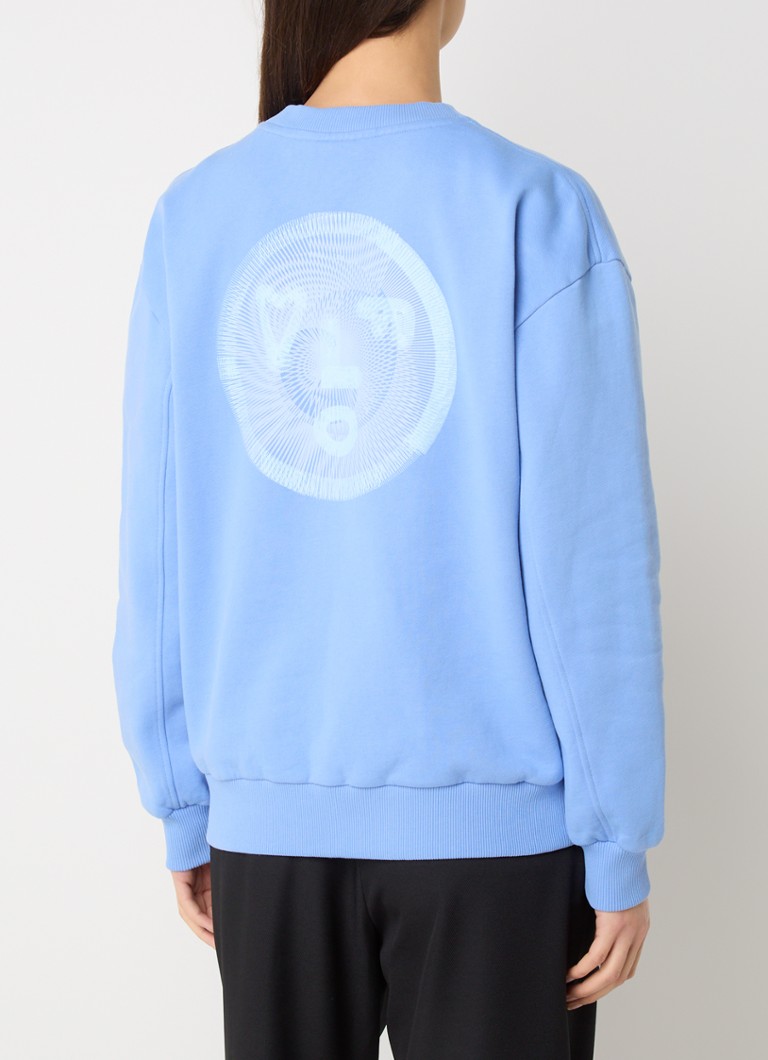 OLAF - Sweater met logo- en backprint  - Lavendel