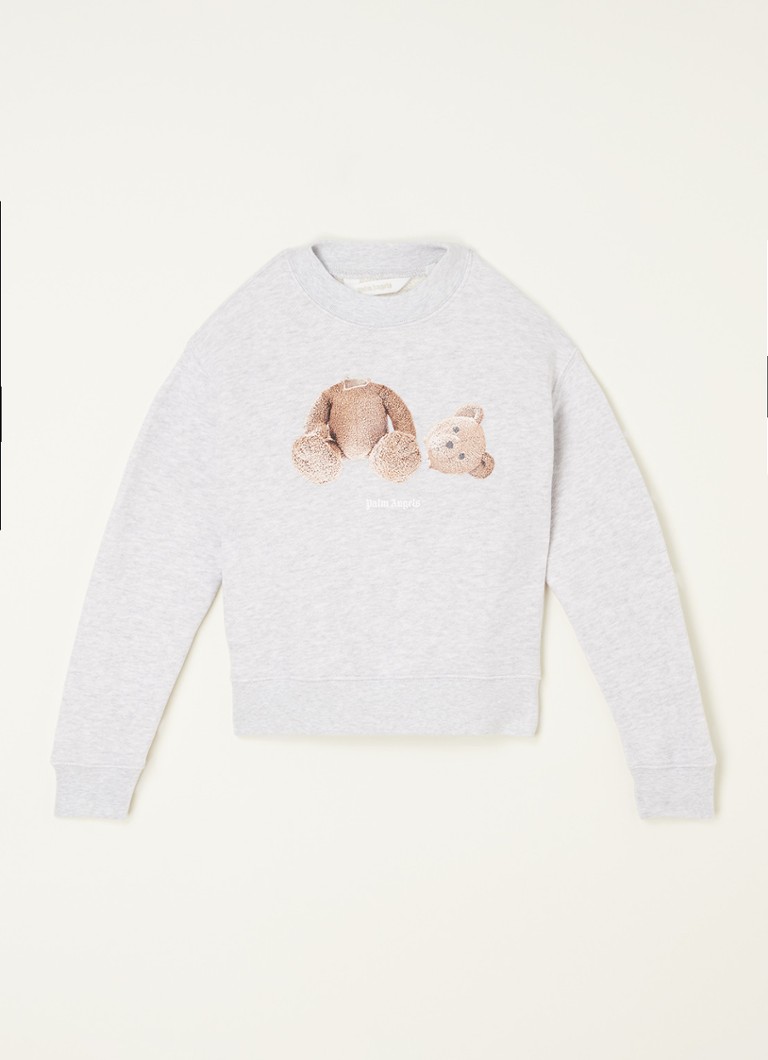 Palm Angels - Bear sweater met print - Grijs