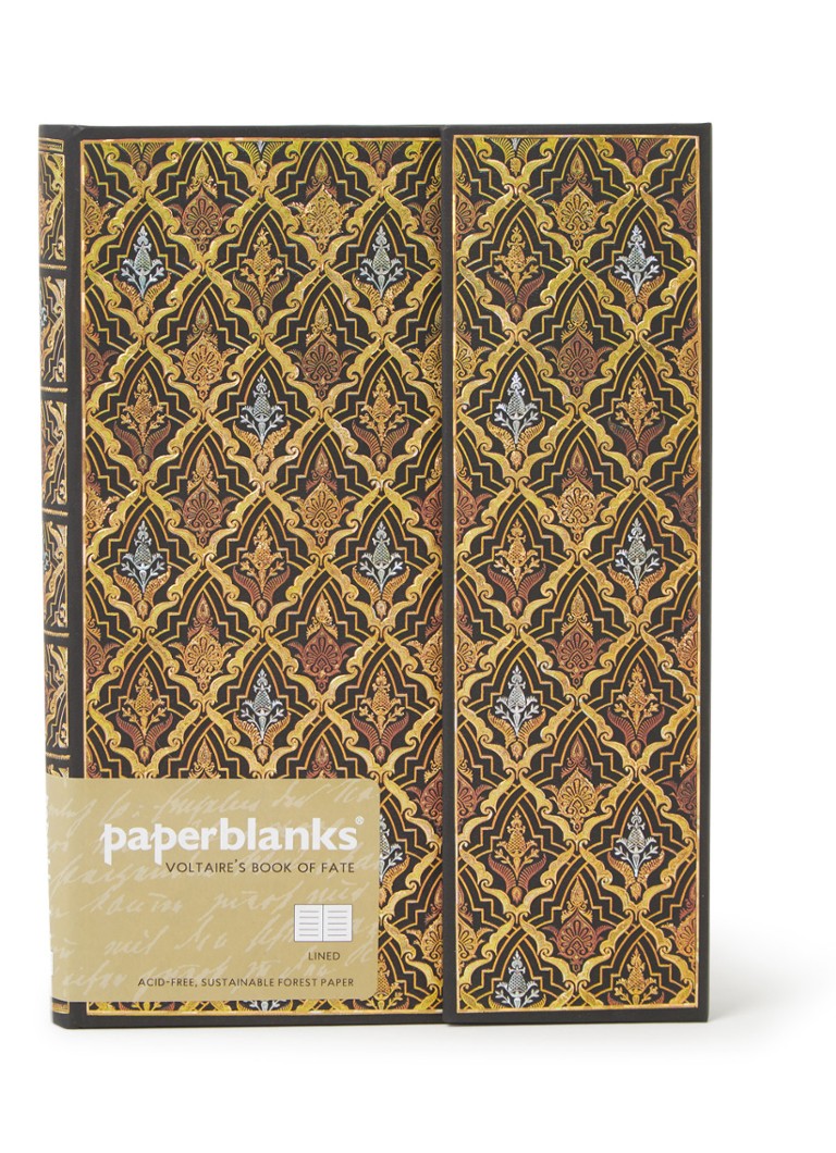 Paperblanks - Cahier ligné Destiny Midi 13 x 18 cm - Or