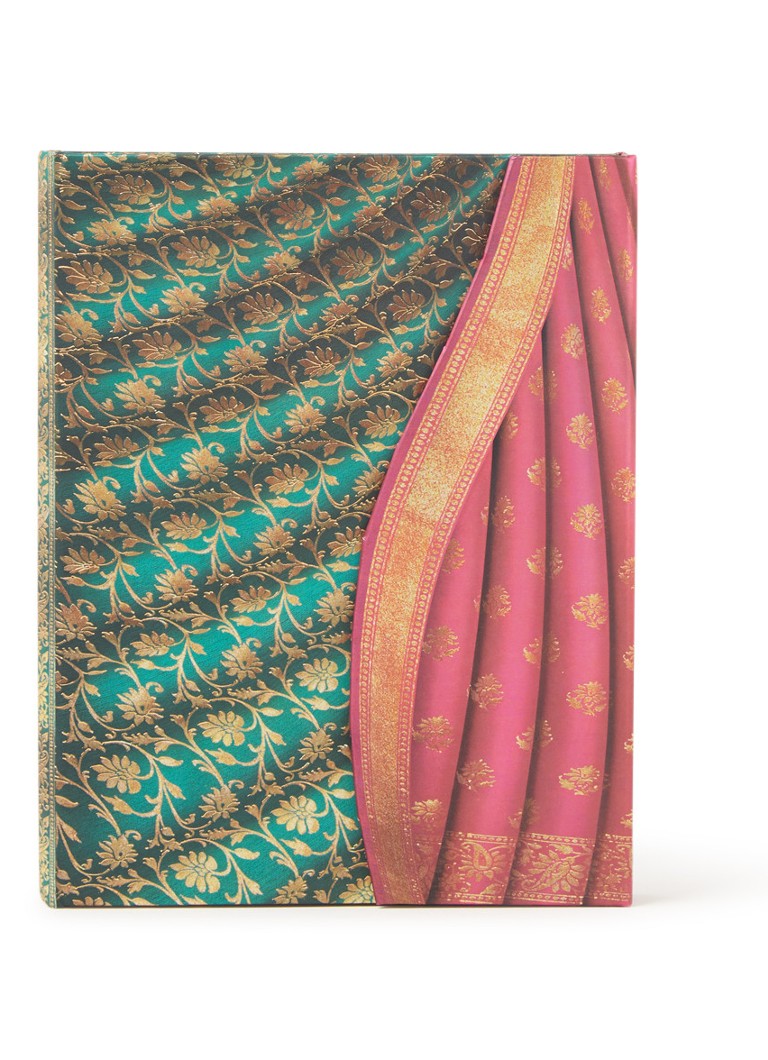 Paperblanks - Cahier ligné Varanasi Ferozi 18 x 13 cm  - Vert foncé