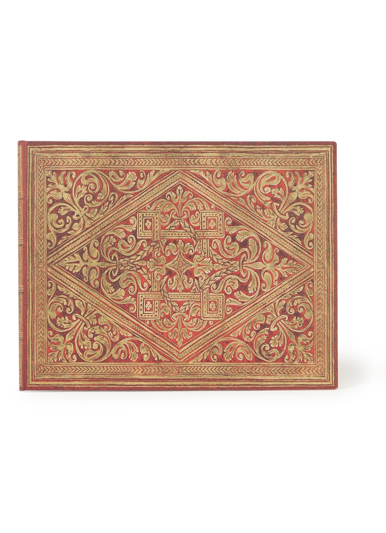 Paperblanks - Carnet de croquis Golden Pathway 18 x 22,5 cm - Rouge bordeaux