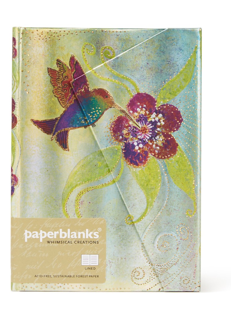 Paperblanks - Whimsical Creations Hummingbird gelinieerd notitieboek 18 x 13 cm - Mint