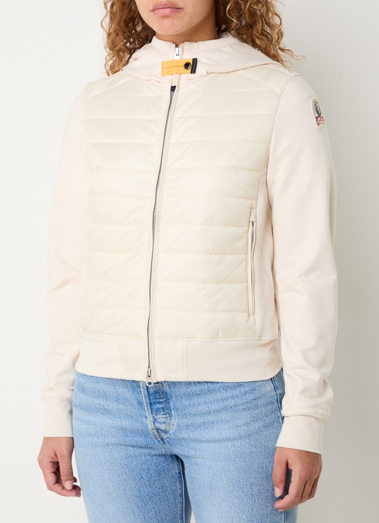 Parajumpers - Caelie jack met gewatteerd voorpand en capuchon - Creme