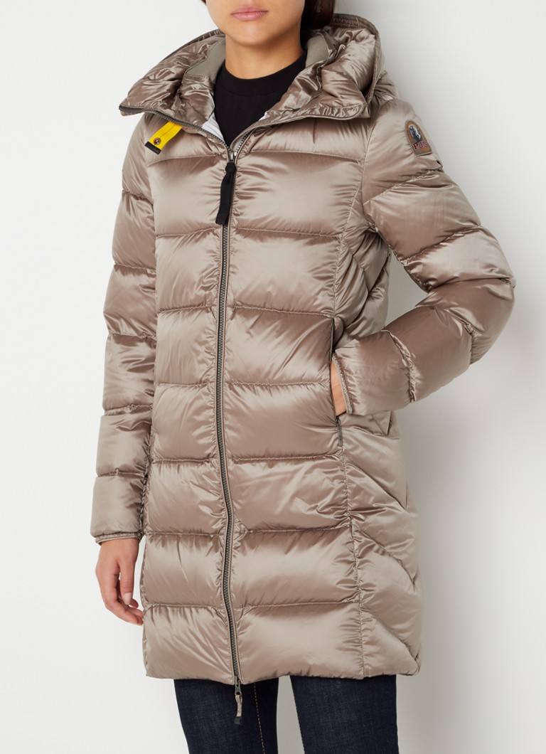 Vernietigen Overvloedig Skim Parajumpers Marion puffer jas met capuchon en logo • Beige • deBijenkorf.be