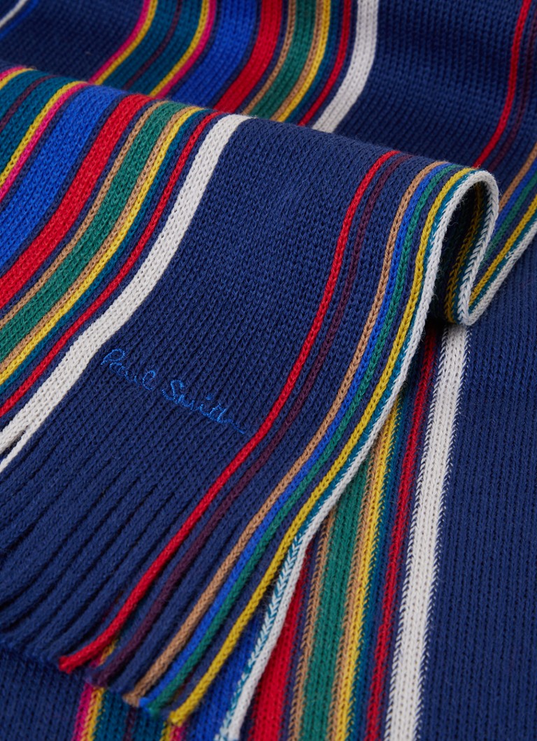 Couscous dividend niets Paul Smith Sjaal van wol met streepprint 180 x 25 cm • Blauw •  deBijenkorf.be
